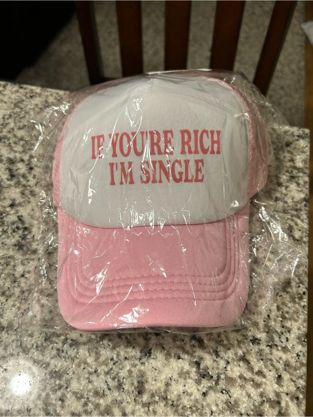 Pink & White Trucker Hat - 